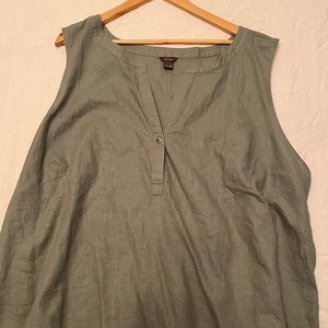 Eddie Bauer green linen tank